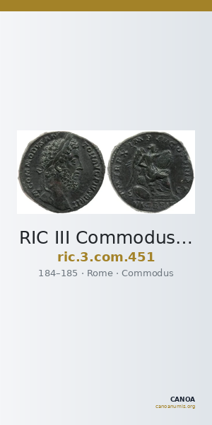 RIC III Commodus 451 — CANOA