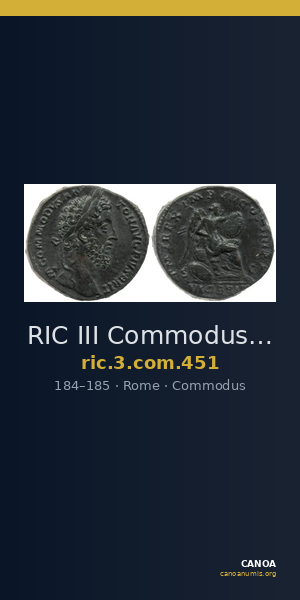 RIC III Commodus 451 — CANOA
