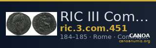 RIC III Commodus 451 — CANOA