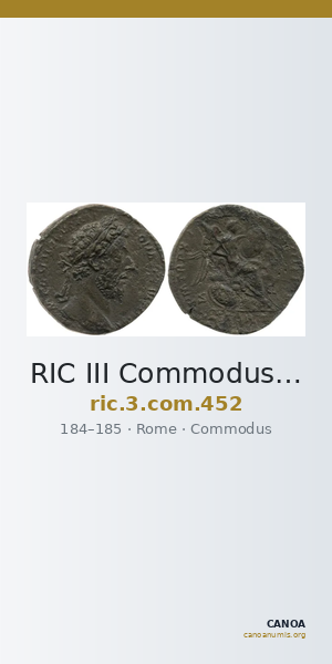 RIC III Commodus 452 — CANOA