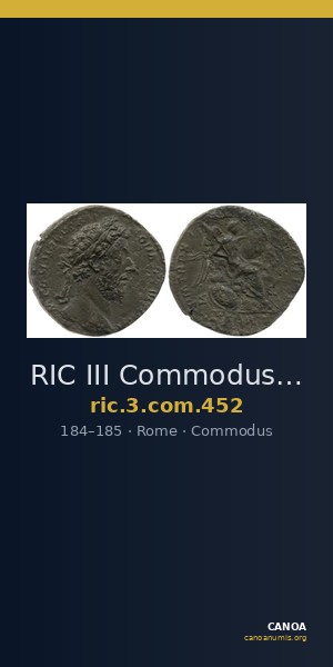 RIC III Commodus 452 — CANOA