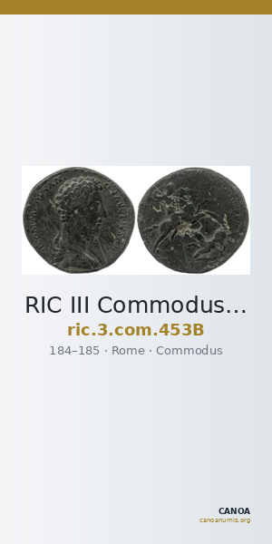 RIC III Commodus 453B — CANOA