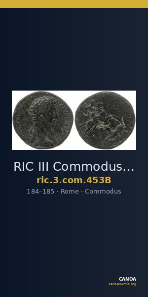RIC III Commodus 453B — CANOA