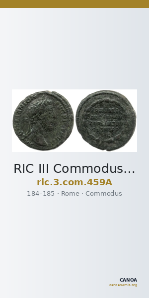 RIC III Commodus 459A — CANOA