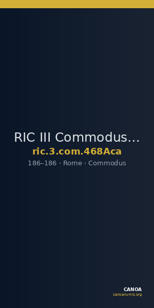 RIC III Commodus 468Aca — CANOA
