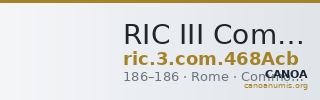 RIC III Commodus 468Acb — CANOA