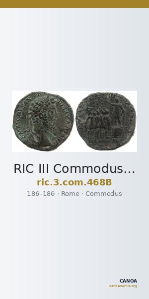 RIC III Commodus 468B — CANOA
