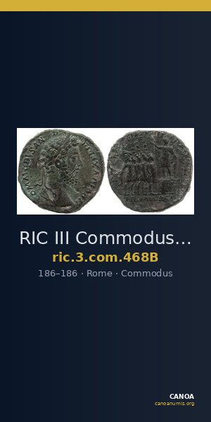 RIC III Commodus 468B — CANOA