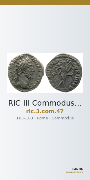 RIC III Commodus 47 — CANOA