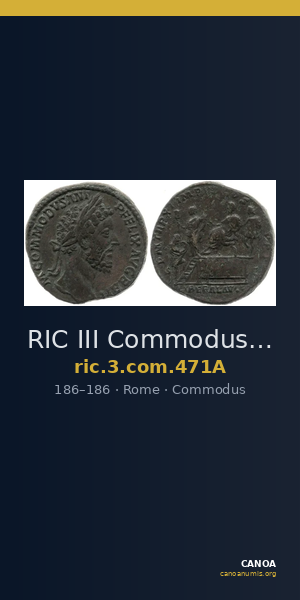 RIC III Commodus 471A — CANOA