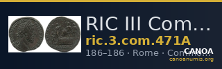 RIC III Commodus 471A — CANOA