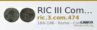RIC III Commodus 474 — CANOA
