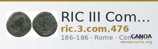 RIC III Commodus 476 — CANOA