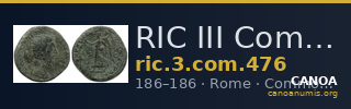 RIC III Commodus 476 — CANOA