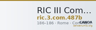 RIC III Commodus 487b — CANOA