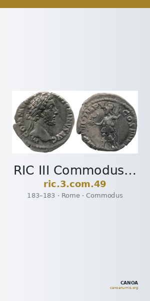 RIC III Commodus 49 — CANOA