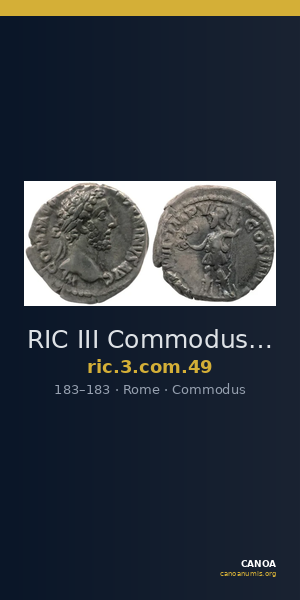 RIC III Commodus 49 — CANOA