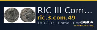 RIC III Commodus 49 — CANOA