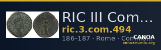 RIC III Commodus 494 — CANOA