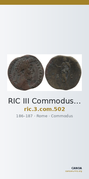 RIC III Commodus 502 — CANOA