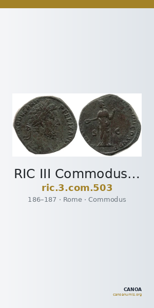 RIC III Commodus 503 — CANOA