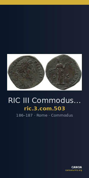 RIC III Commodus 503 — CANOA