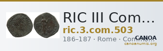 RIC III Commodus 503 — CANOA