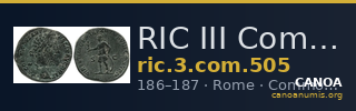 RIC III Commodus 505 — CANOA