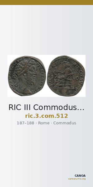 RIC III Commodus 512 — CANOA