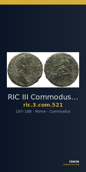 RIC III Commodus 521 — CANOA