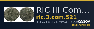 RIC III Commodus 521 — CANOA
