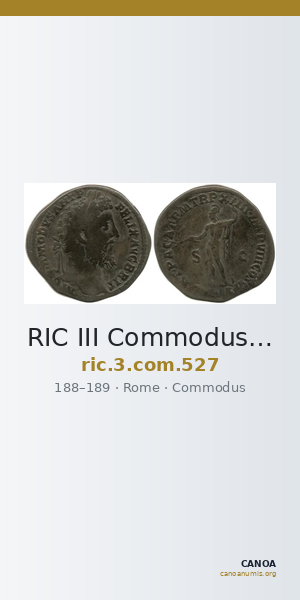 RIC III Commodus 527 — CANOA