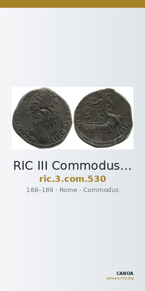 RIC III Commodus 530 — CANOA