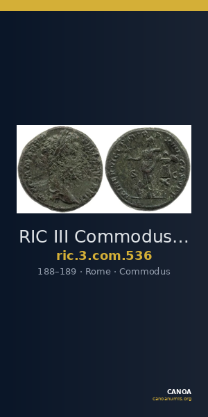 RIC III Commodus 536 — CANOA