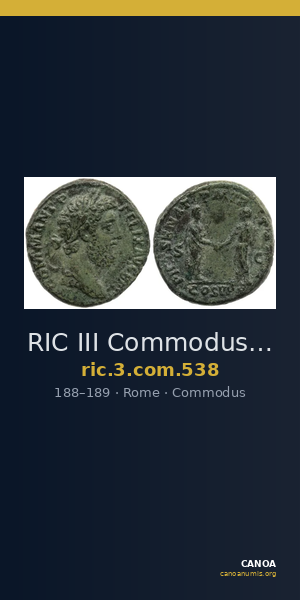 RIC III Commodus 538 — CANOA