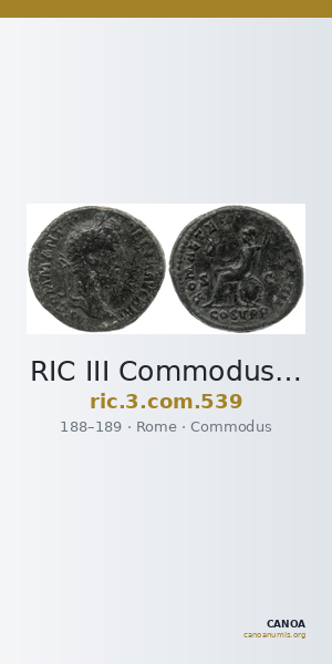 RIC III Commodus 539 — CANOA