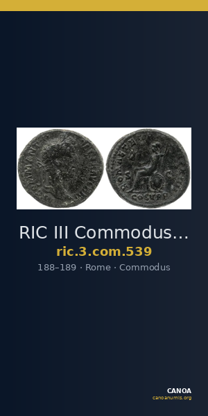 RIC III Commodus 539 — CANOA