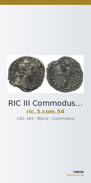 RIC III Commodus 54 — CANOA