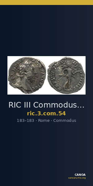 RIC III Commodus 54 — CANOA