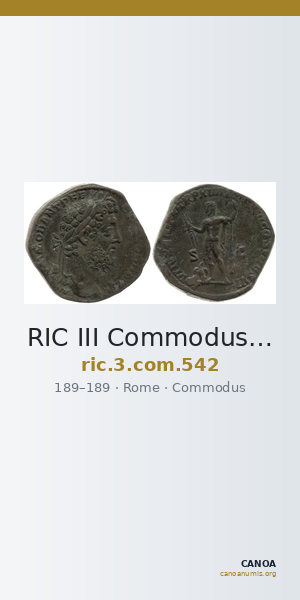 RIC III Commodus 542 — CANOA