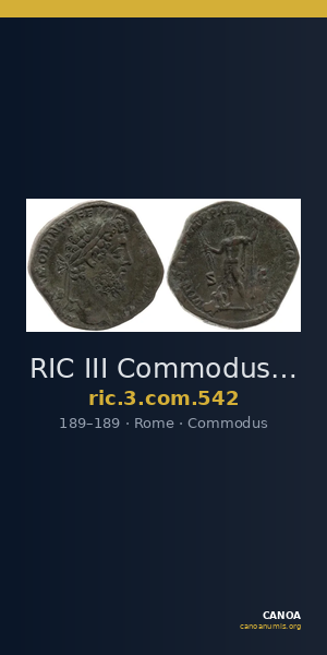 RIC III Commodus 542 — CANOA