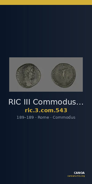RIC III Commodus 543 — CANOA