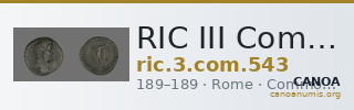 RIC III Commodus 543 — CANOA