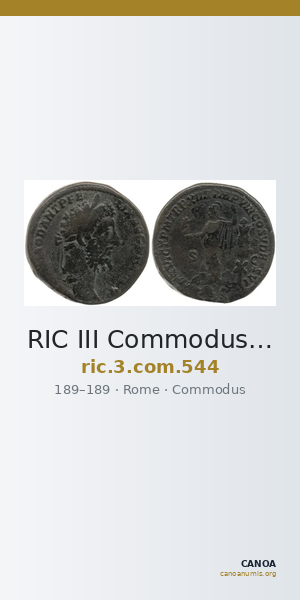 RIC III Commodus 544 — CANOA