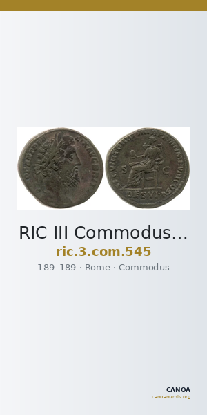 RIC III Commodus 545 — CANOA