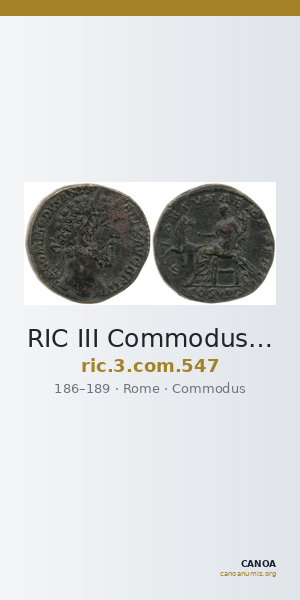 RIC III Commodus 547 — CANOA