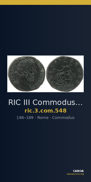RIC III Commodus 548 — CANOA