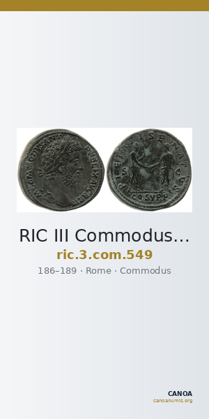 RIC III Commodus 549 — CANOA