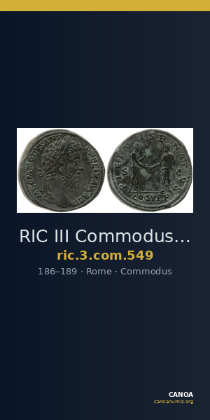 RIC III Commodus 549 — CANOA