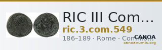 RIC III Commodus 549 — CANOA